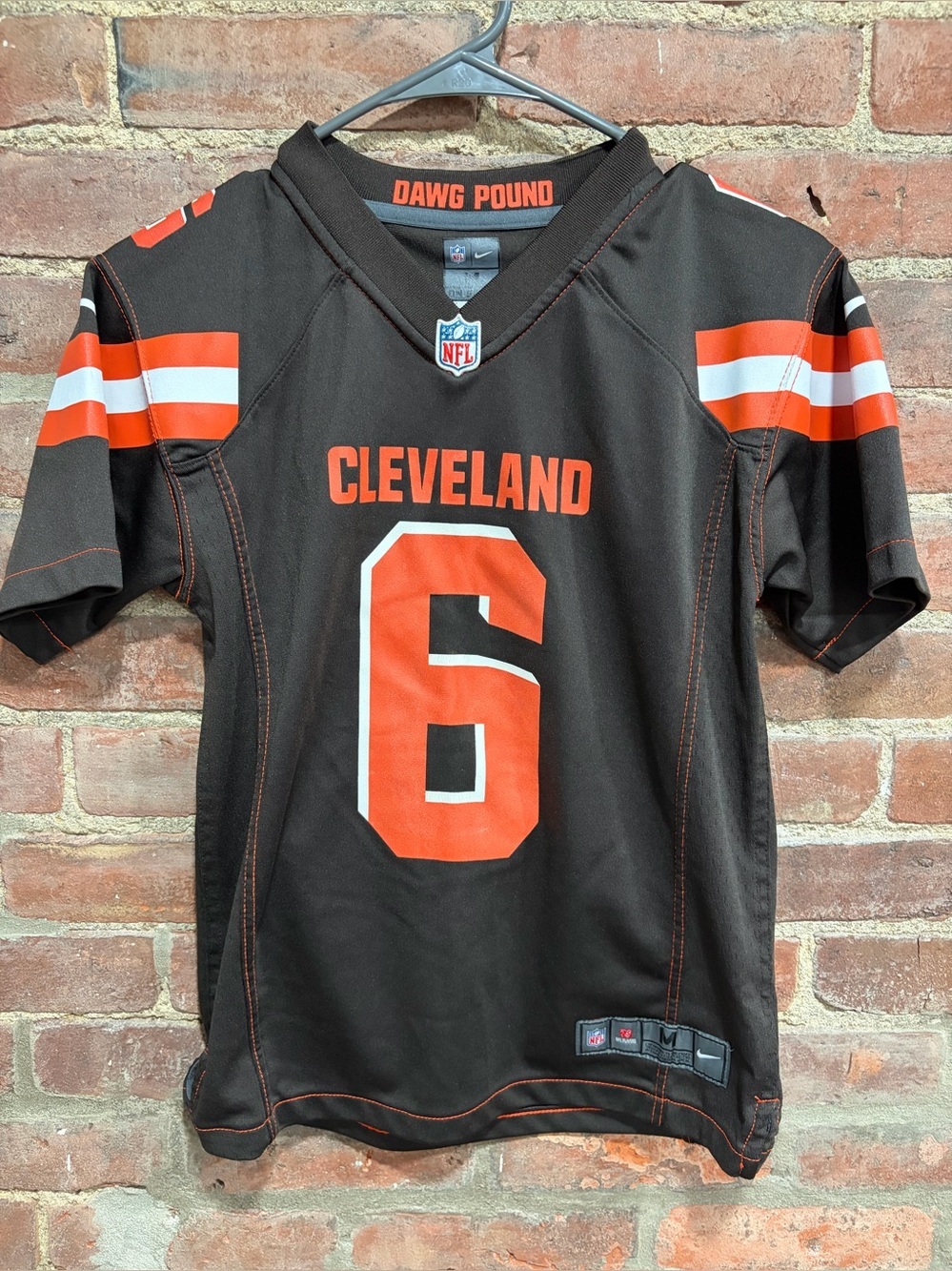 Nike Cleveland Browns Kids #6 Brown Orange Football Jersey youth medium